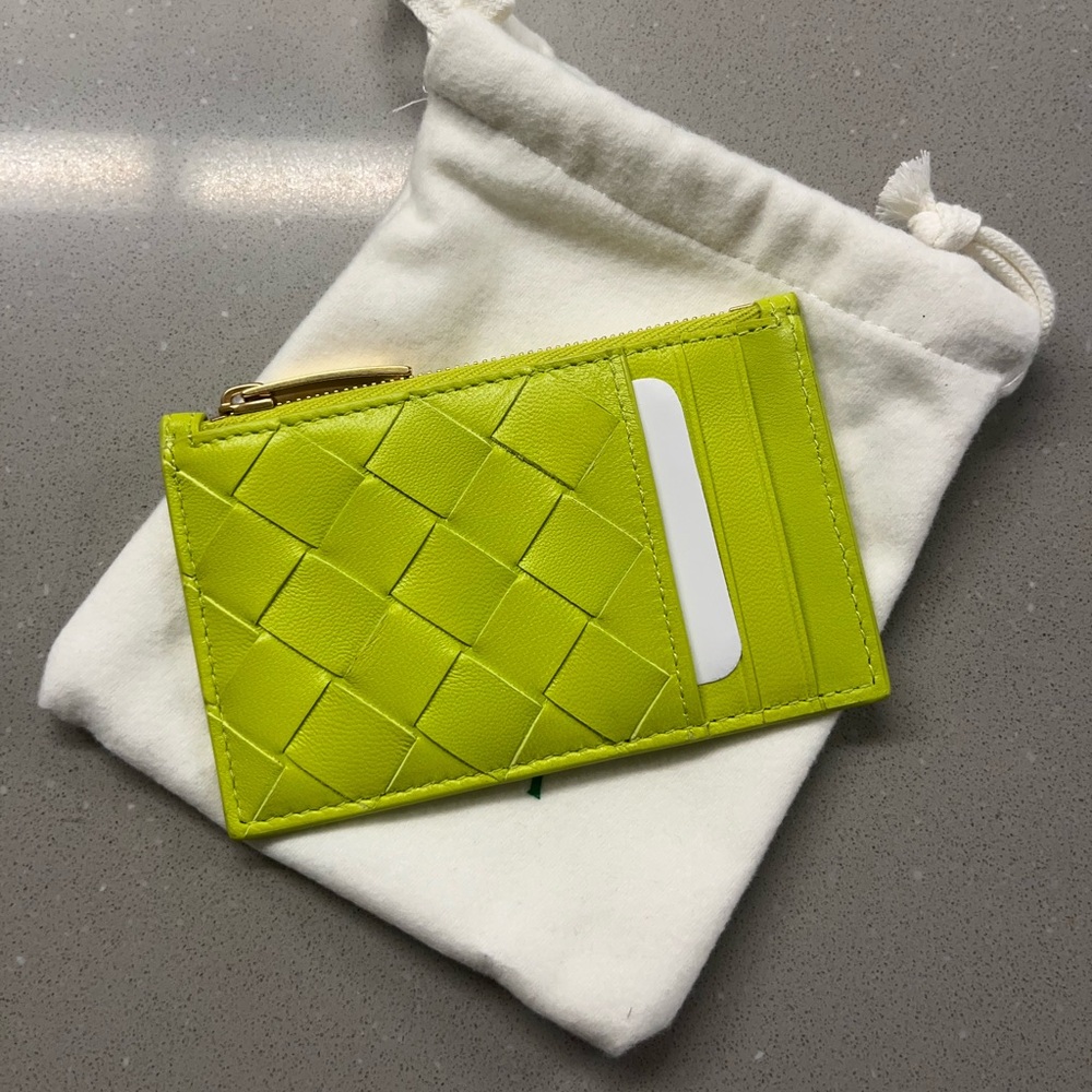 Bottega Veneta Green Intrecciato Wallet